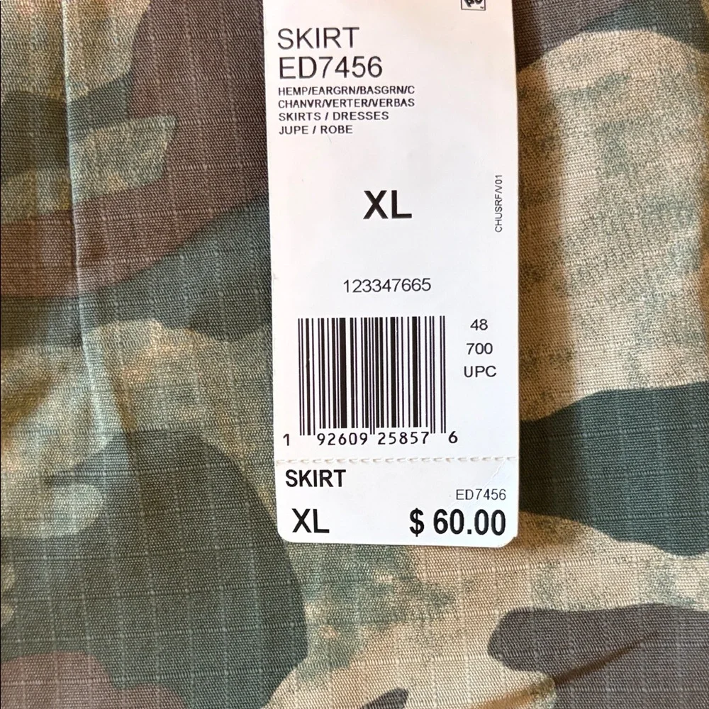 adidas Camo Zip-Front Utility Skirt in Green and Brown - Picture 4 of 9